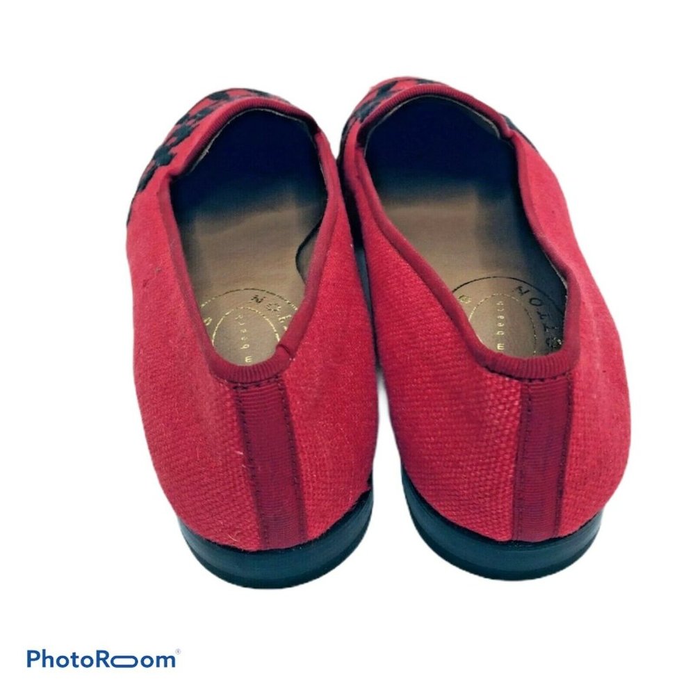 Stubbs & Wootton Women Birds Red Loafers 9 1/2 - Picture 3 of 6